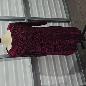 R&K Red Midi Dress‎ Size 14